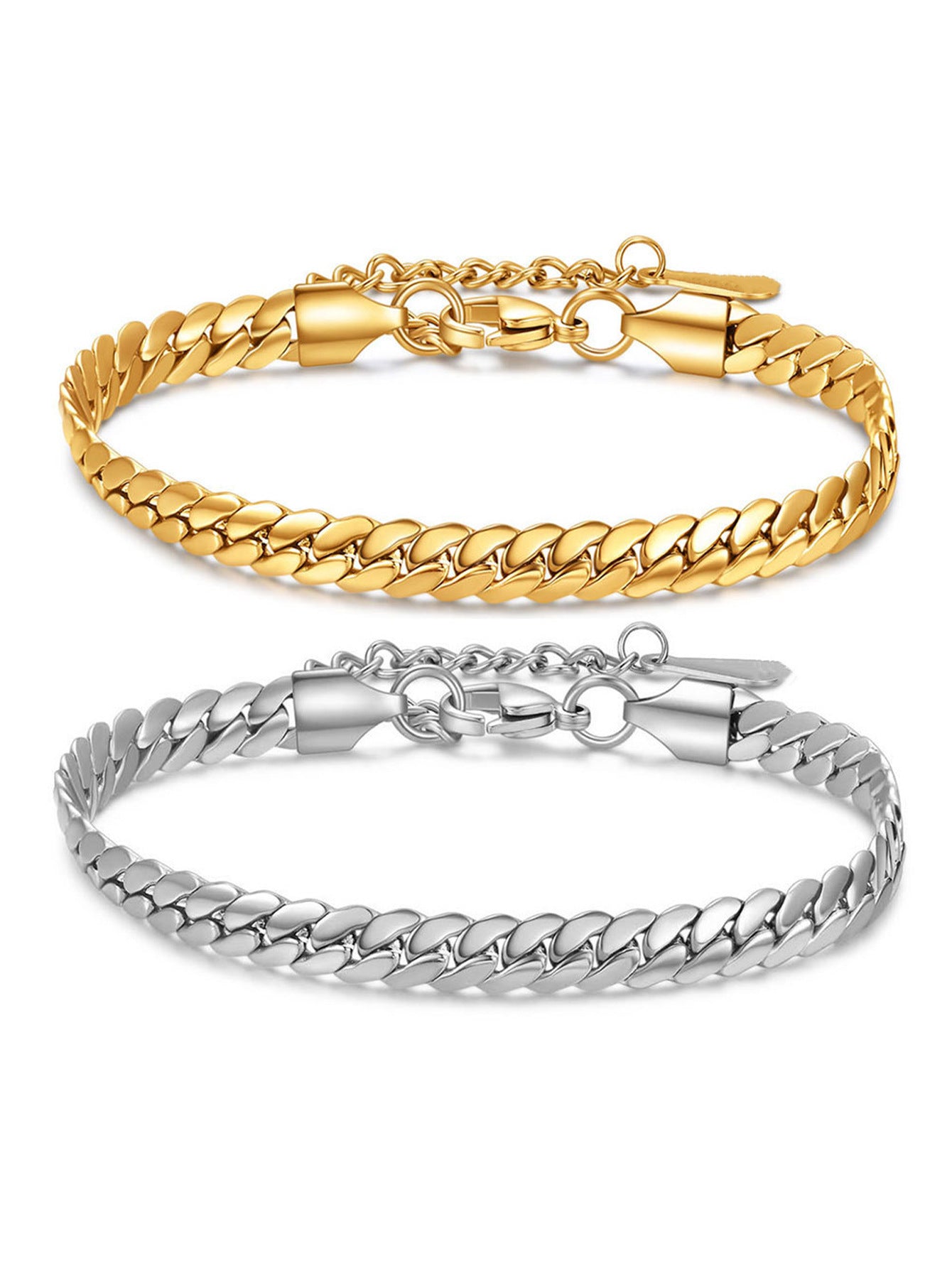 Advanced Hip Hop Cuba Metallic Titanium Steel Bracelets