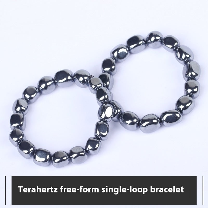 Simple All-match Titanium Hertz Bracelet With Shape Beads