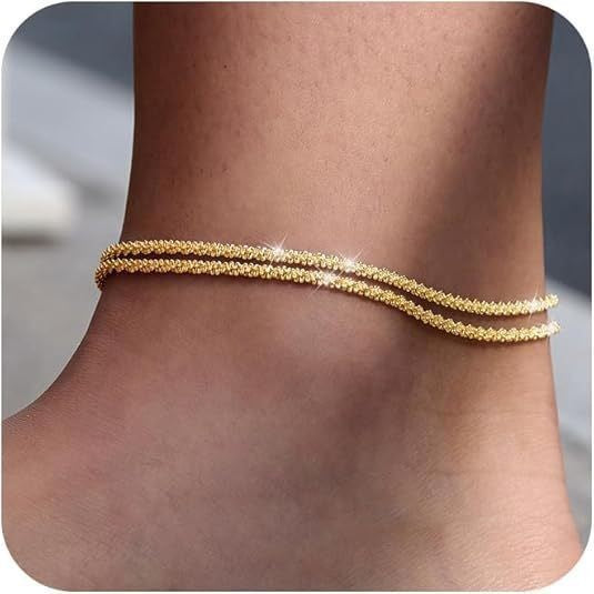 French Minority Colorful Shining Zircon Snake Chain Leather Rope Beach Love Anklet