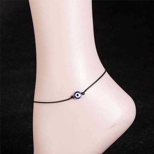 French Minority Colorful Shining Zircon Snake Chain Leather Rope Beach Love Anklet