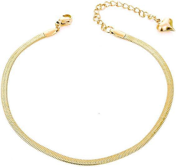 French Minority Colorful Shining Zircon Snake Chain Leather Rope Beach Love Anklet
