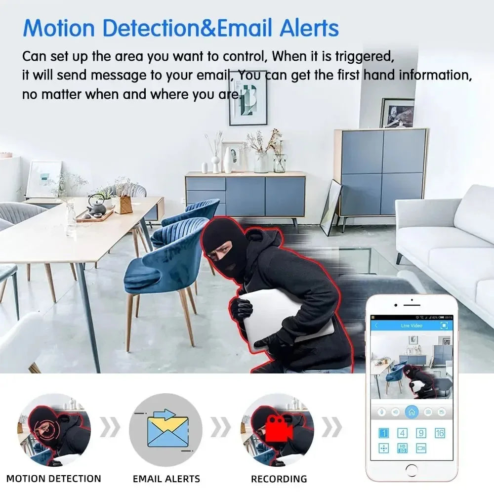 4K 8MP Camera Yoosee PTZ WIFI Cameras Dual Lens Two-Way Audio Auto Tracking Outdoor Security Surveillance IP Camera Wireless P2P