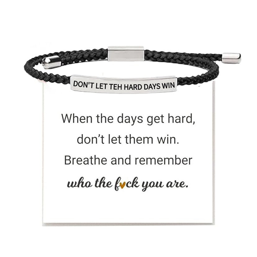 Stainless Steel Woven Engraved Bracelet