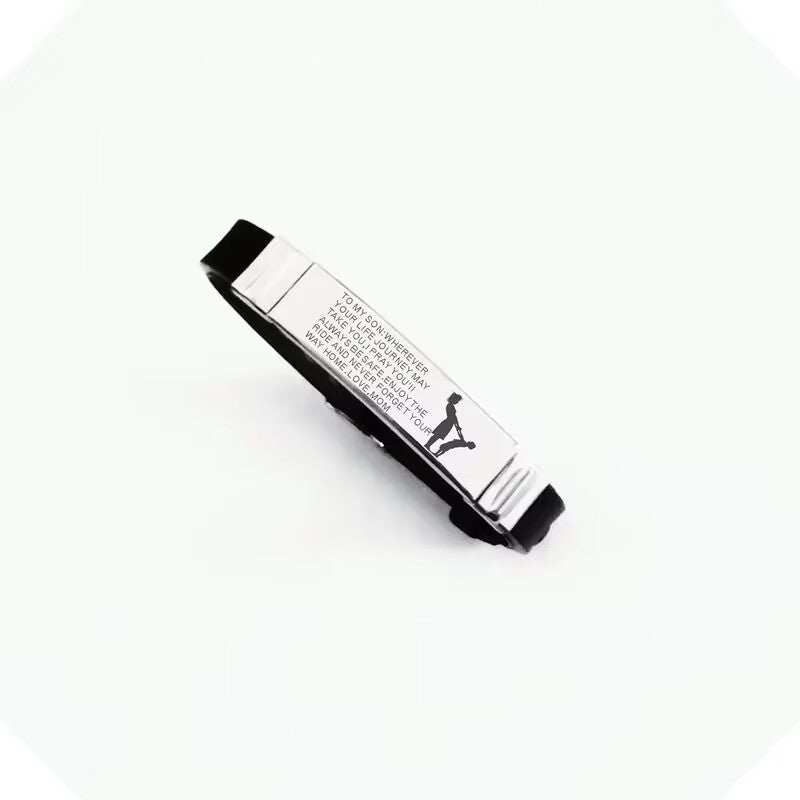 Father And Son Mother And Son Inspirational Words Short Sentence Bracelet